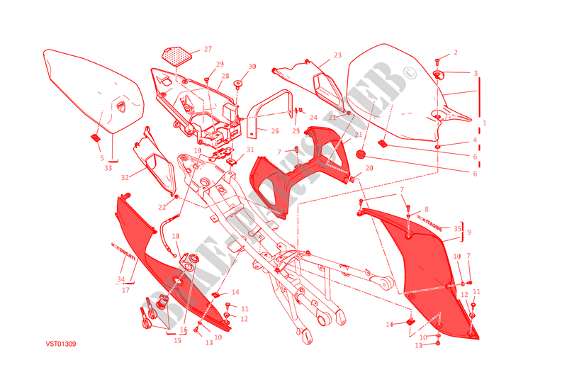 SILLIN para Ducati 899 Panigale 2015