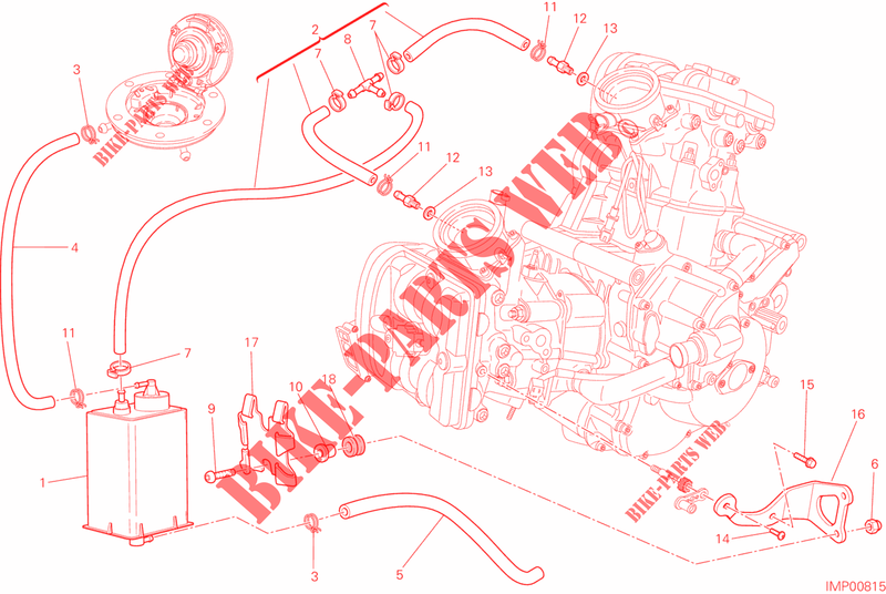EVAPORATIVE EMISSION SYSTEM (EVAP) para Ducati Multistrada 1200 S Pikes Peak 2014
