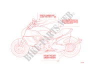 ETIQUETA DE PRECAUCIÓN para Ducati Diavel Carbon 2013