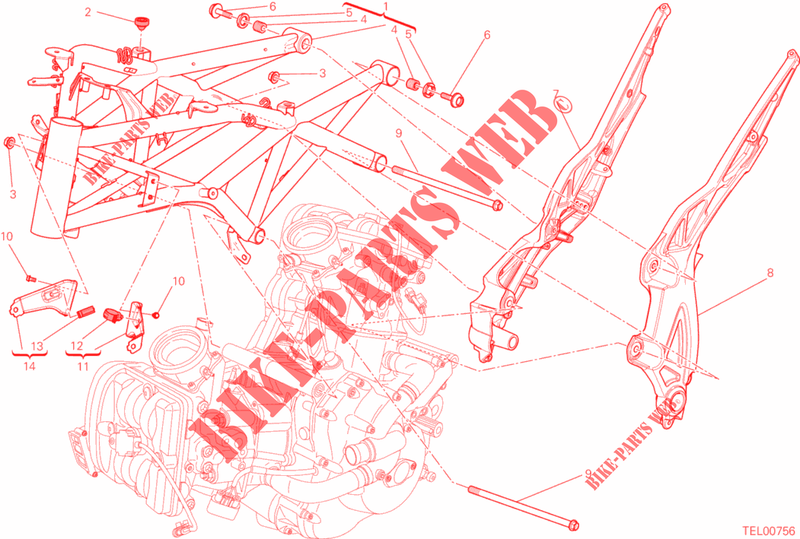 CHASIS para Ducati Diavel 1200 Cromo 2013
