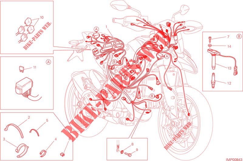 INSTALACION ELECTRICA para Ducati Hypermotard 2015