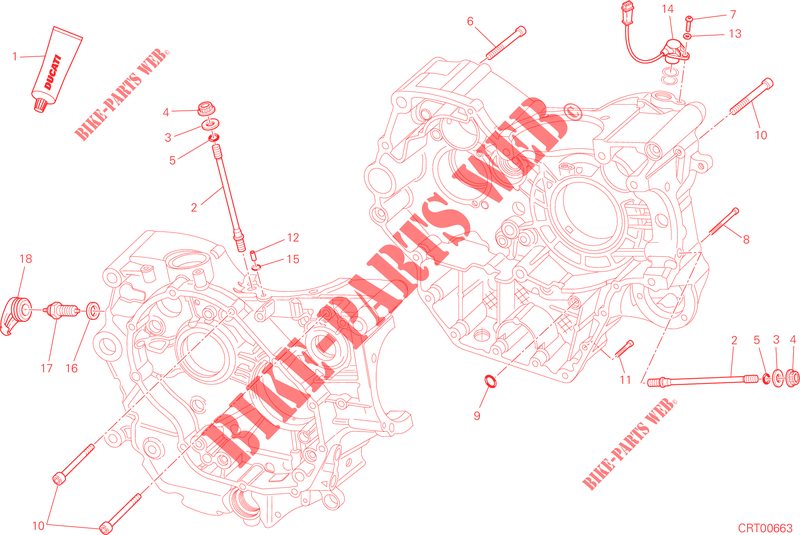 CARTER CIGÜEÑAL para Ducati Hypermotard 2014
