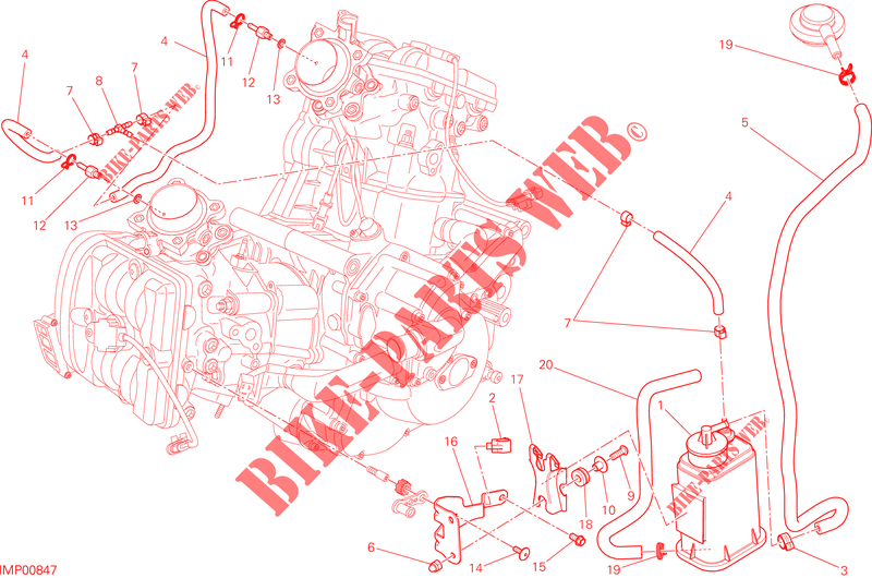 EVAPORATIVE EMISSION SYSTEM (EVAP) para Ducati Hypermotard SP 2013