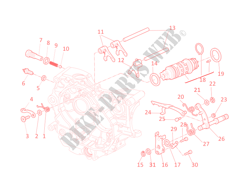 ARBOL SELECTOR para Ducati Hypermotard 796 2011