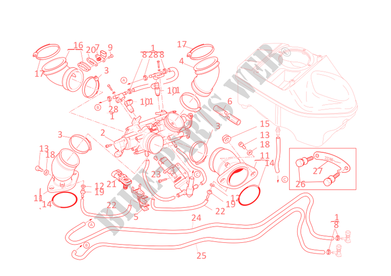 COLECTOR ADMISION para Ducati Hypermotard 796 2011