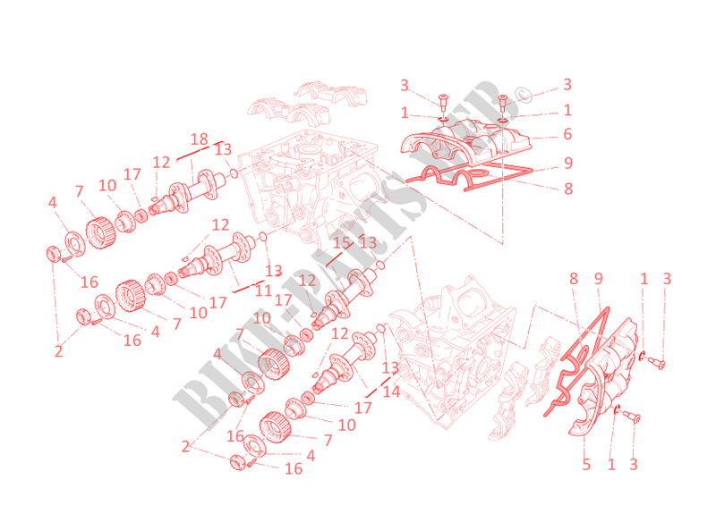 CULATA: DISTRIBUCION para Ducati Streetfighter 1098S 2012