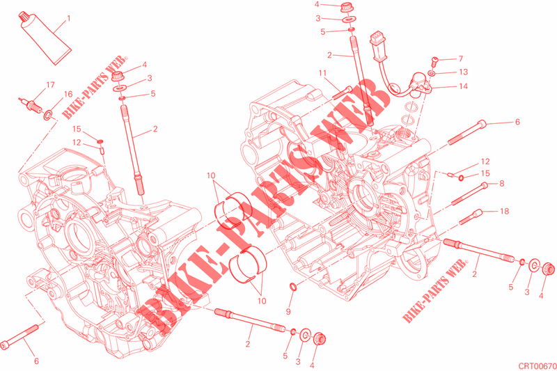 CARTER CIGÜEÑAL para Ducati Monster 821 DARK 2016