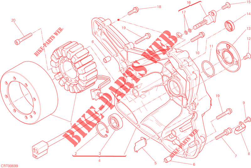 CUBIERTA / GENERADOR para Ducati Scrambler 800 Mach 2.0 2018