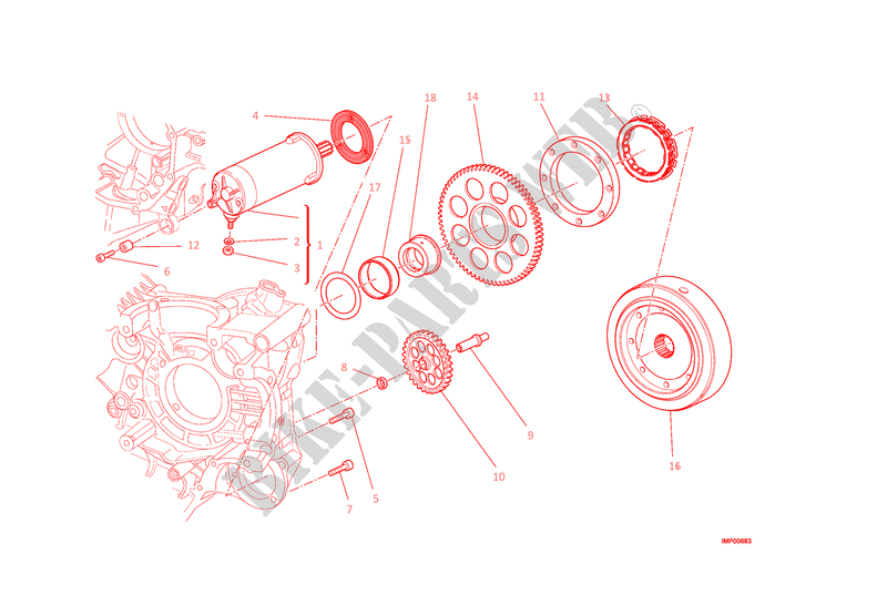 ARRANQUE ELÉCTRICO Y ENCENDIDO para Ducati Monster 1200 S 2015