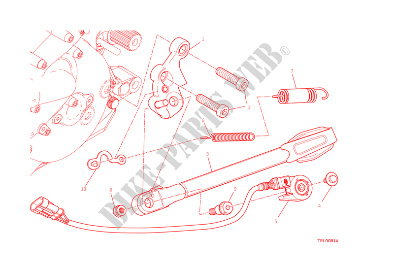 CABALLETE LATERAL para Ducati Monster 1200 S 2015