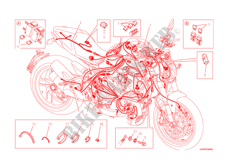 CONJUNTO DE CABLES para Ducati Monster 1200 2014