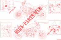 ETIQUETA DE PRECAUCIÓN para Ducati Monster 1200 25° Anniversario 2019
