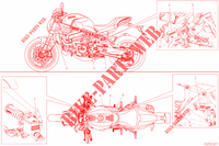 ETIQUETA DE PRECAUCIÓN para Ducati Monster 821 Stealth 2020
