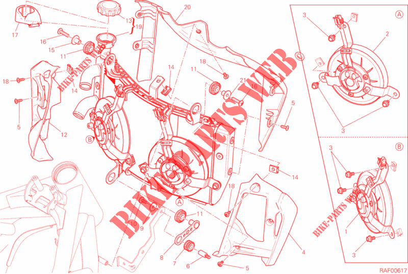 RADIADOR AGUA para Ducati Monster 821 Dark 2020