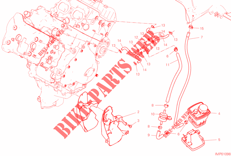 EVAPORATIVE EMISSION SYSTEM (EVAP) para Ducati PANIGALE 1100 V4 S CORSE 2019