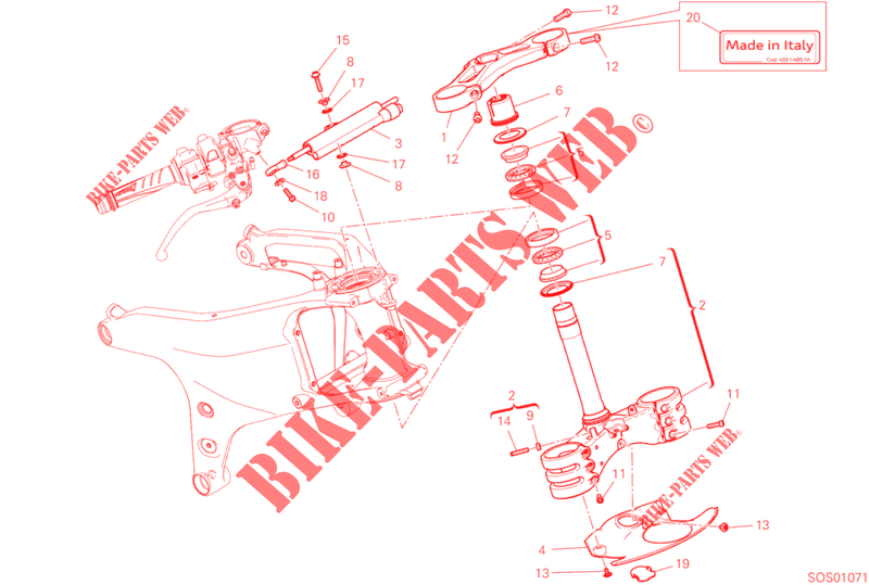 DIRECCION para Ducati Panigale V4 S 1100 2020