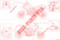 ETIQUETA DE PRECAUCIÓN para Ducati Hypermotard 939 2018