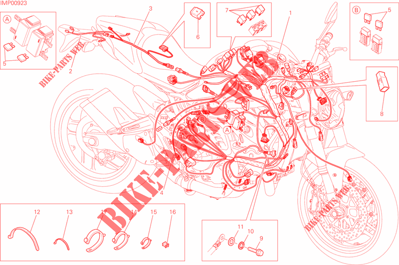 INSTALACION ELECTRICA para Ducati Monster 821 2015