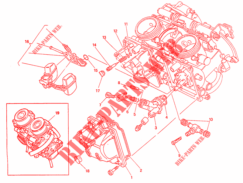 CARBURADOR para Ducati Monster 750 1997