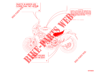 ETIQUETA DE PRECAUCIÓN (USA) para Ducati Monster 750 2000