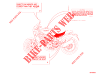 ETIQUETA DE PRECAUCIÓN (USA) para Ducati Monster 800 2004