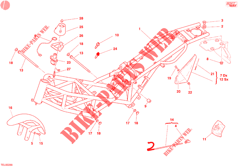 CHASIS para Ducati Monster 400 Dark 2005