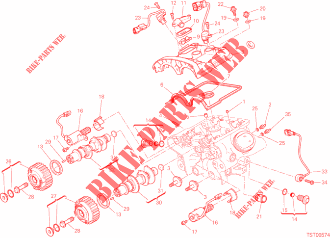 CULATA VERTICAL   DISTRIBUCIÓN para Ducati XDiavel Sport Pack 2021