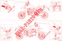 ETIQUETA DE PRECAUCIÓN para Ducati Hypermotard 950 SP 2021