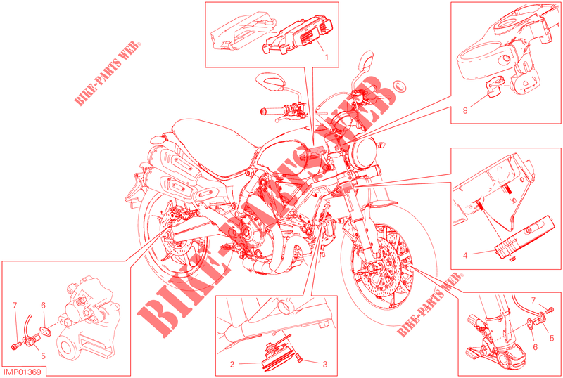 PIEZAS ELÉCTRICAS para Ducati Scrambler 1100 Tribute Pro 2022