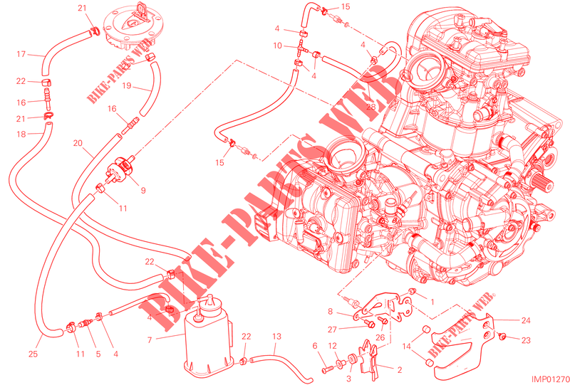 EVAPORATIVE EMISSION SYSTEM (EVAP) para Ducati Multistrada V2 2022