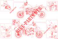 ETIQUETA DE PRECAUCIÓN para Ducati Hypermotard 950 SP 2022
