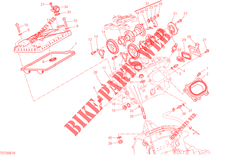 CULATA VERTICAL   DISTRIBUCIÓN para Ducati Streetfighter V2 2023
