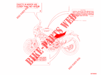 ETIQUETA DE PRECAUCIÓN (USA) para Ducati Monster 620 2003